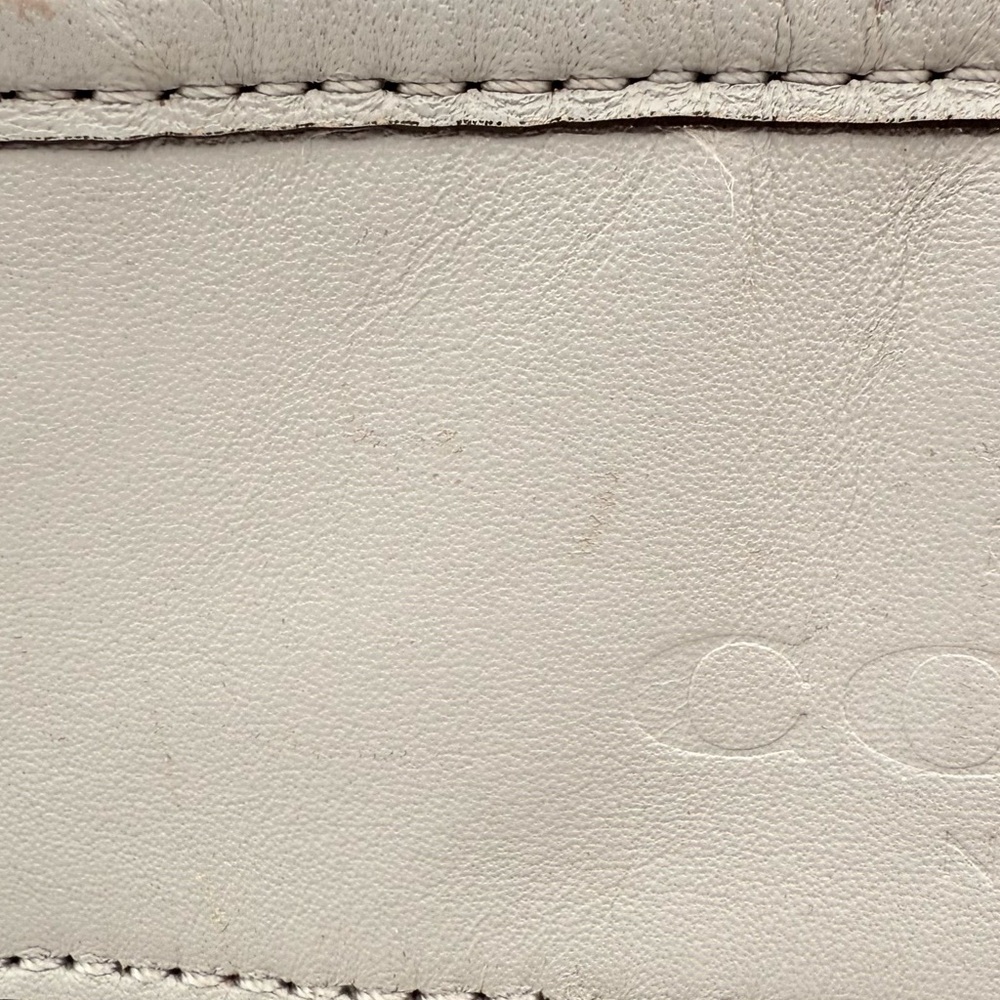 Coach Signature C Gray Leather Trim Satchel Purse Bag Shoulder Tote Handbag - Picture 12 of 15